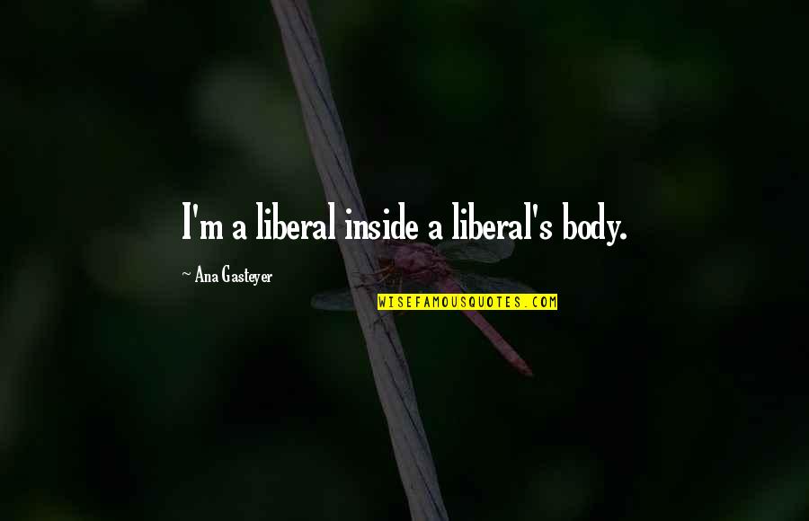 Awesome Aunts Quotes By Ana Gasteyer: I'm a liberal inside a liberal's body.