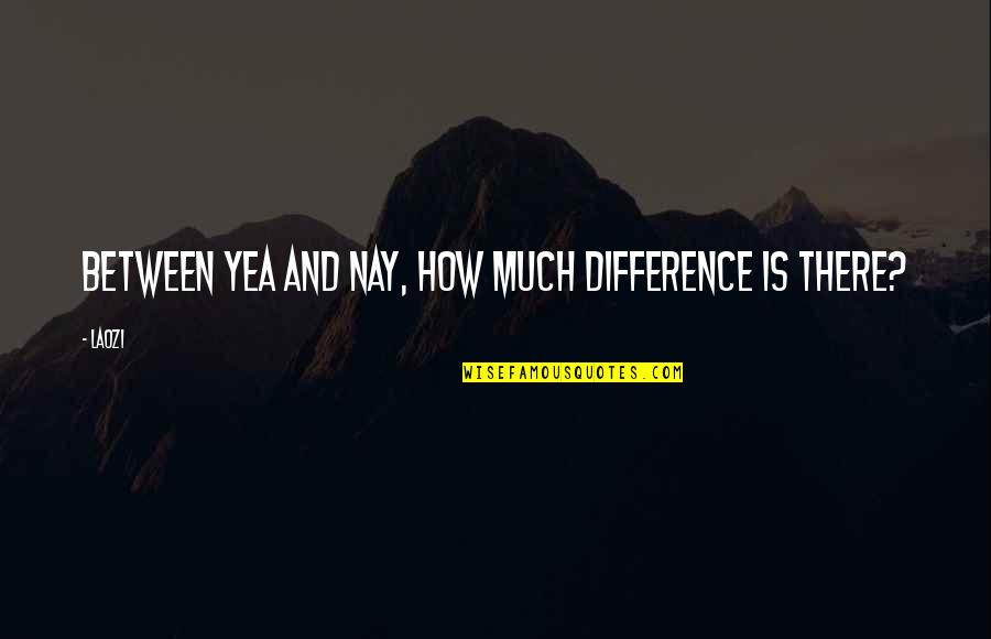 Awesome Jack Daniels Quotes By Laozi: Between yea and nay, how much difference is