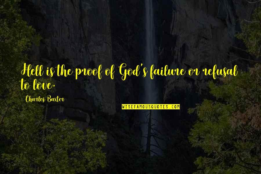 Awesome Kratos Quotes By Charles Baxter: Hell is the proof of God's failure or