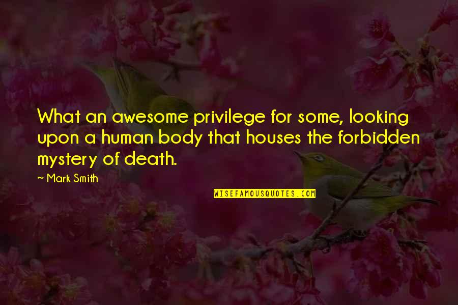 Awesome Looking Quotes By Mark Smith: What an awesome privilege for some, looking upon Awesome Looking Quotes By Mark Smith: What an awesome privilege for some, looking upon