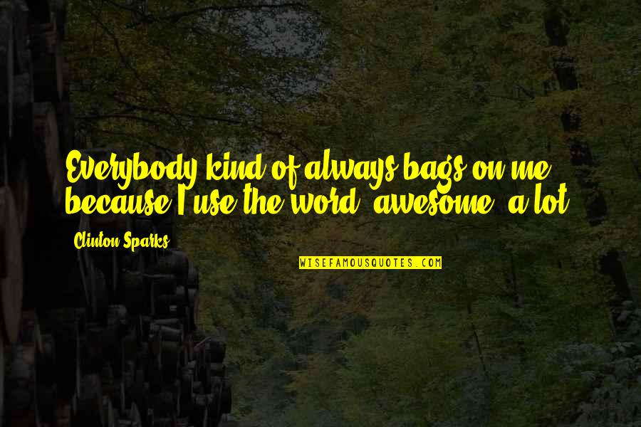 Awesome Me Quotes By Clinton Sparks: Everybody kind of always bags on me because