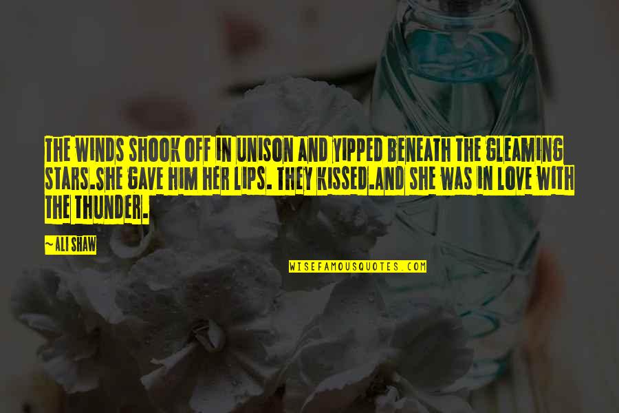 Awesome Words Quotes By Ali Shaw: The winds shook off in unison and yipped Awesome Words Quotes By Ali Shaw: The winds shook off in unison and yipped