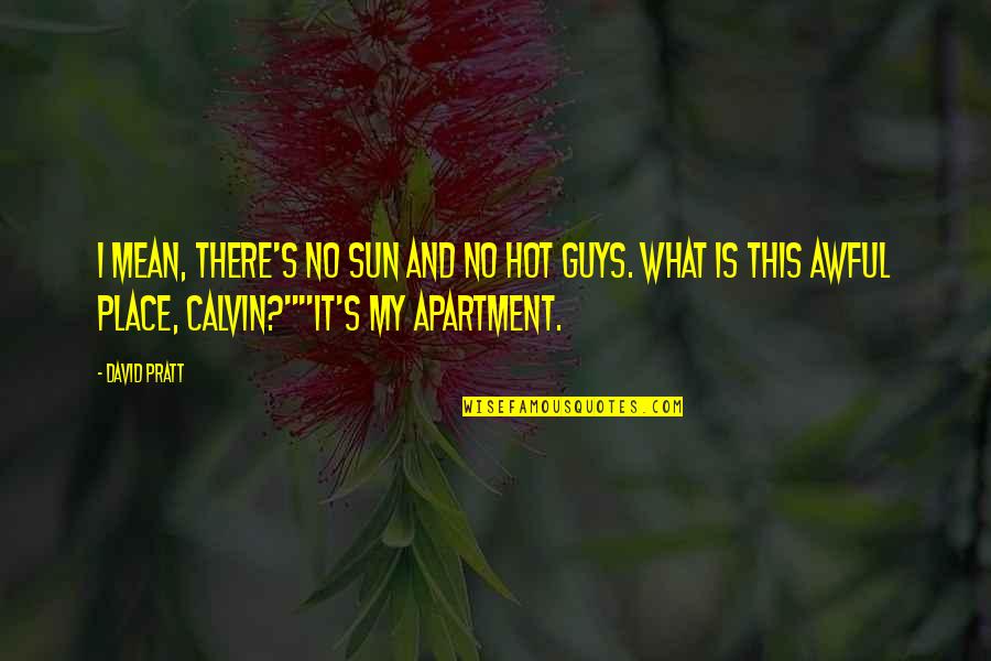 Awful Guys Quotes By David Pratt: I mean, there's no sun and no hot