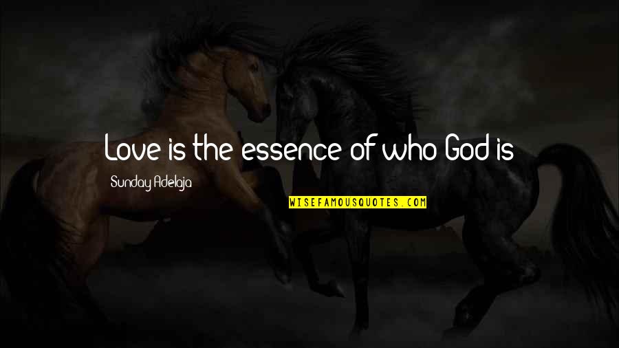 Awkwardly Beautiful Quotes By Sunday Adelaja: Love is the essence of who God is