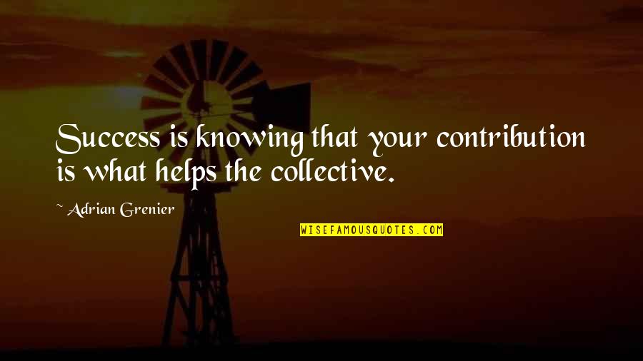 Awurama Simpson Quotes By Adrian Grenier: Success is knowing that your contribution is what