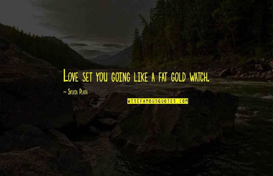 Aww Hell Naw Quotes By Sylvia Plath: Love set you going like a fat gold