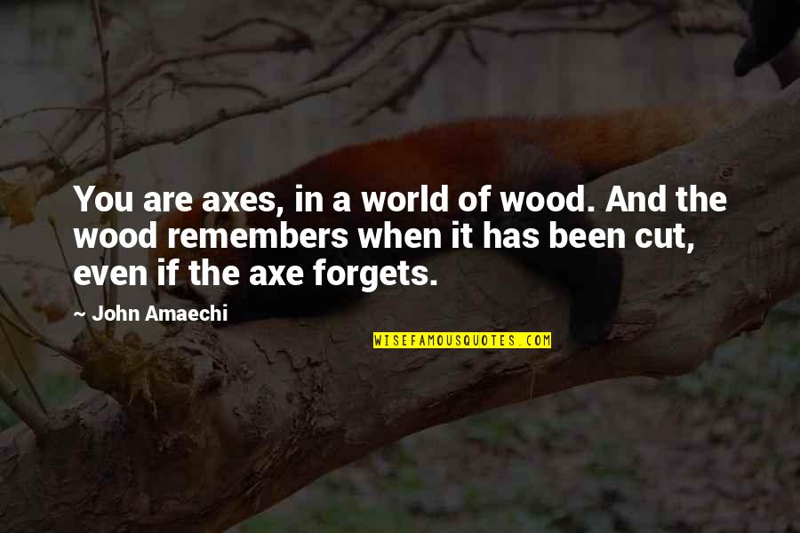 Axe Cop Quotes By John Amaechi: You are axes, in a world of wood.