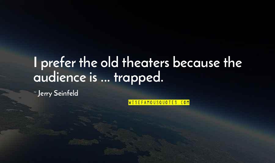 Axel Roxas Quotes By Jerry Seinfeld: I prefer the old theaters because the audience