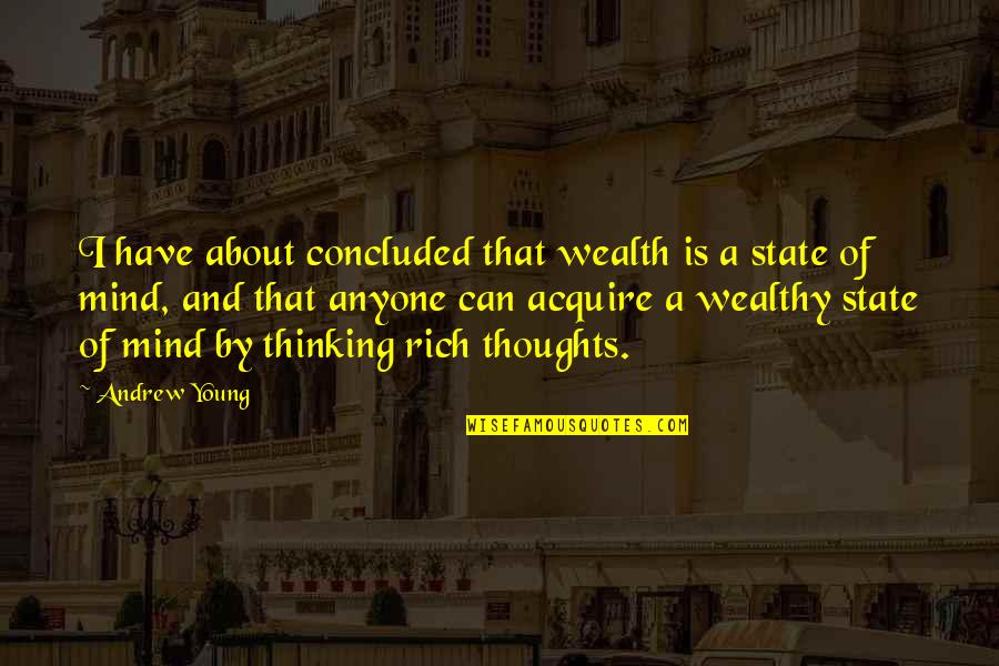 Axils Quotes By Andrew Young: I have about concluded that wealth is a