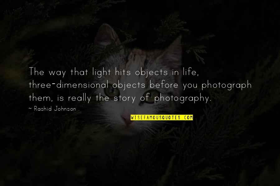 Axiomatized Quotes By Rashid Johnson: The way that light hits objects in life,