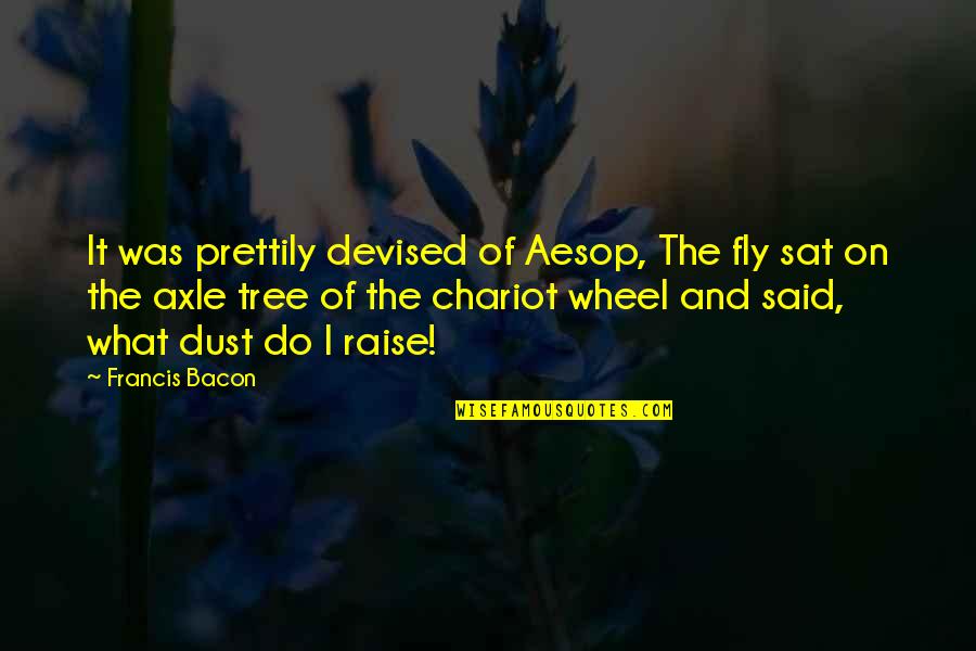 Axle Quotes By Francis Bacon: It was prettily devised of Aesop, The fly