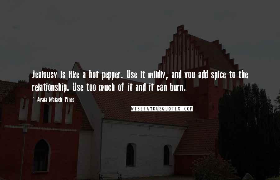 Ayala Malakh-Pines quotes: Jealousy is like a hot pepper. Use it mildly, and you add spice to the relationship. Use too much of it and it can burn.