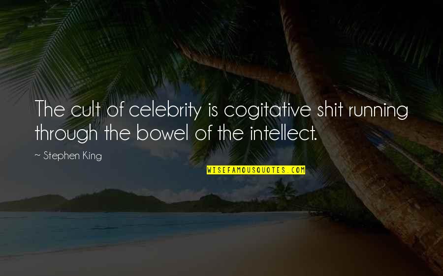 Ayato Kirishima Quotes By Stephen King: The cult of celebrity is cogitative shit running