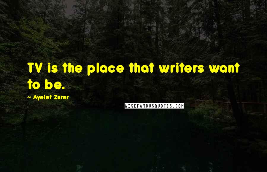 Ayelet Zurer quotes: TV is the place that writers want to be.