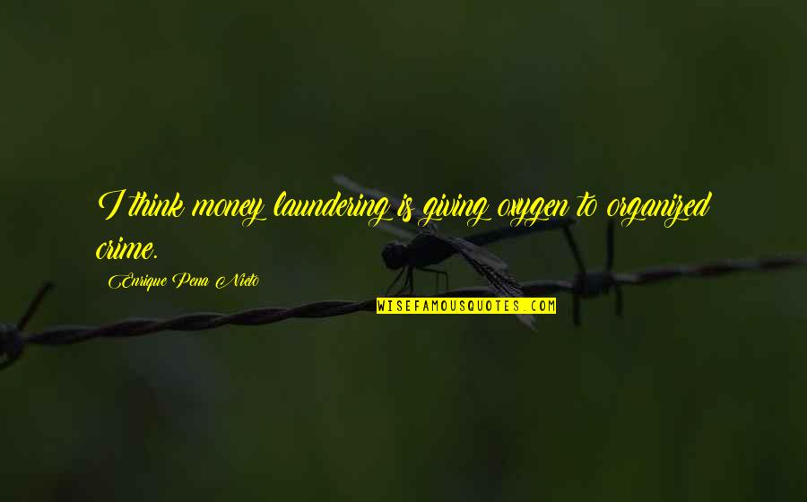 Ayelette Simpson Quotes By Enrique Pena Nieto: I think money laundering is giving oxygen to Ayelette Simpson Quotes By Enrique Pena Nieto: I think money laundering is giving oxygen to