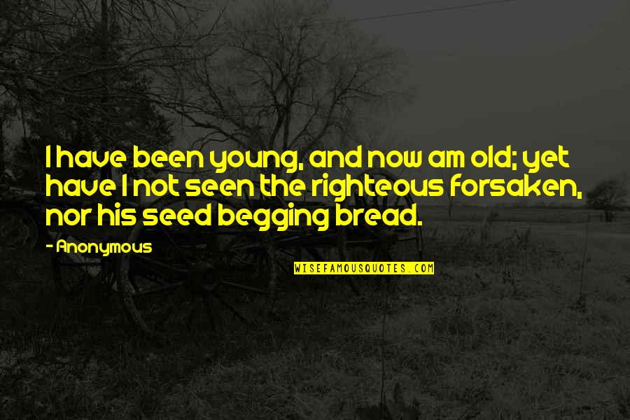 Ayestaran Quotes By Anonymous: I have been young, and now am old; Ayestaran Quotes By Anonymous: I have been young, and now am old;