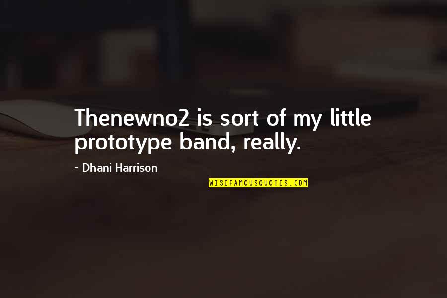 Aylward Academy Quotes By Dhani Harrison: Thenewno2 is sort of my little prototype band,