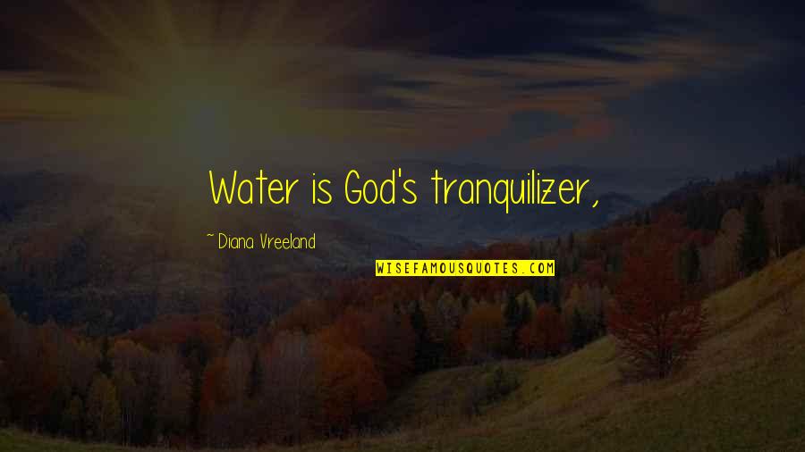 Aymeline Plichon Quotes By Diana Vreeland: Water is God's tranquilizer,