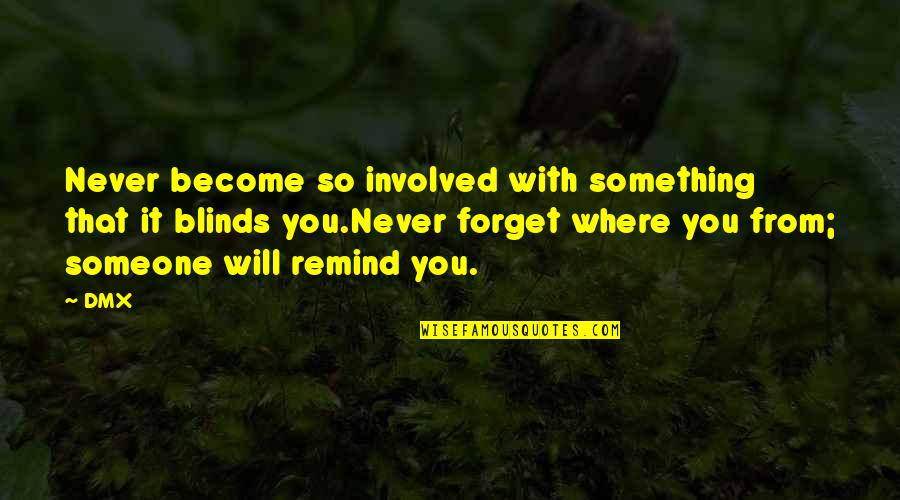 Aynadan G Z L Quotes By DMX: Never become so involved with something that it Aynadan G Z L Quotes By DMX: Never become so involved with something that it