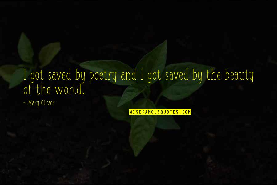 Ayshen Travel Quotes By Mary Oliver: I got saved by poetry and I got