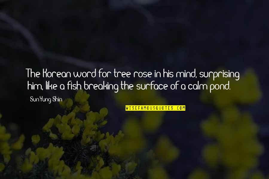 Aysun Topar Quotes By Sun Yung Shin: The Korean word for tree rose in his Aysun Topar Quotes By Sun Yung Shin: The Korean word for tree rose in his