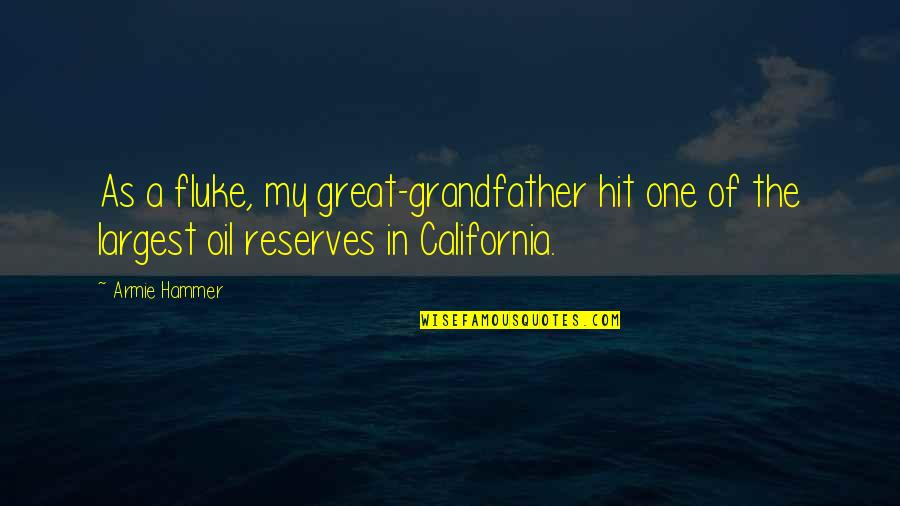 Ayuda Quotes By Armie Hammer: As a fluke, my great-grandfather hit one of