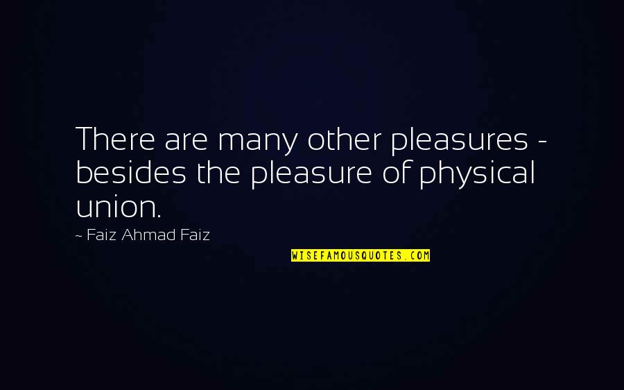 Ayudantes Comunitarios Quotes By Faiz Ahmad Faiz: There are many other pleasures - besides the