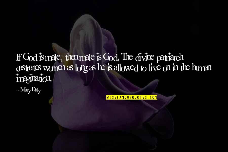 Ayulabs Quotes By Mary Daly: If God is male, then male is God. Ayulabs Quotes By Mary Daly: If God is male, then male is God.