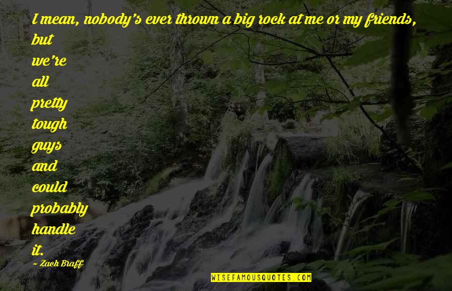Ayyan Fireworks Quotes By Zach Braff: I mean, nobody's ever thrown a big rock Ayyan Fireworks Quotes By Zach Braff: I mean, nobody's ever thrown a big rock