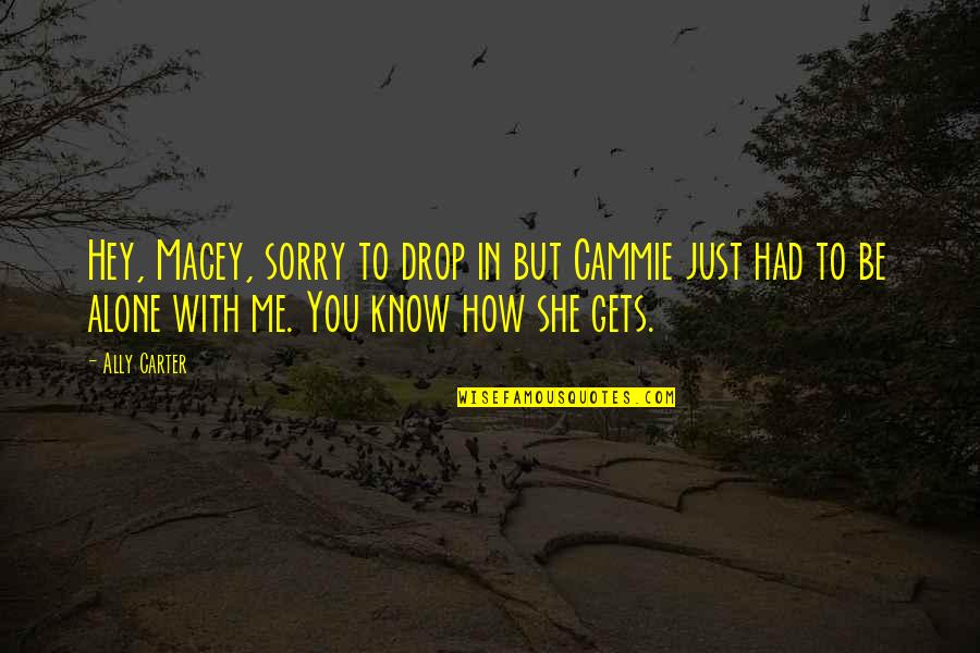 Ayyashi Quotes By Ally Carter: Hey, Macey, sorry to drop in but Cammie