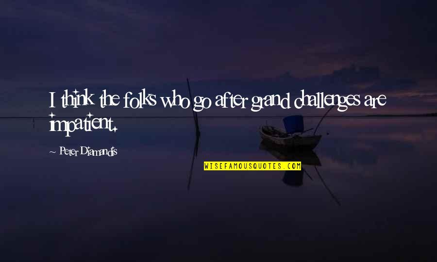 Azibai Quotes By Peter Diamandis: I think the folks who go after grand Azibai Quotes By Peter Diamandis: I think the folks who go after grand