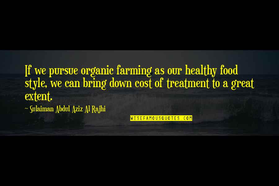 Aziz Quotes By Sulaiman Abdul Aziz Al Rajhi: If we pursue organic farming as our healthy