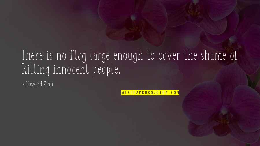Azoted Quotes By Howard Zinn: There is no flag large enough to cover
