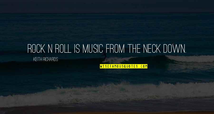 Aztecan Drums Quotes By Keith Richards: Rock n Roll is music from the neck