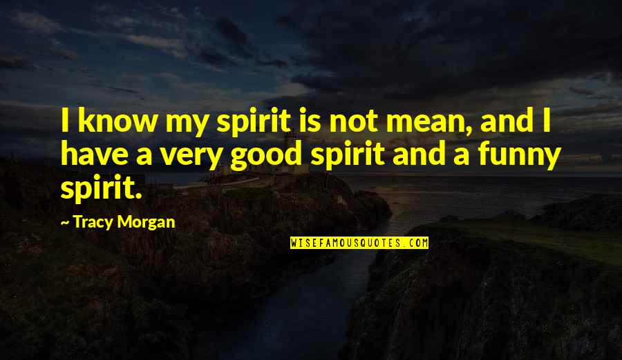 Aztlan Mexican Quotes By Tracy Morgan: I know my spirit is not mean, and