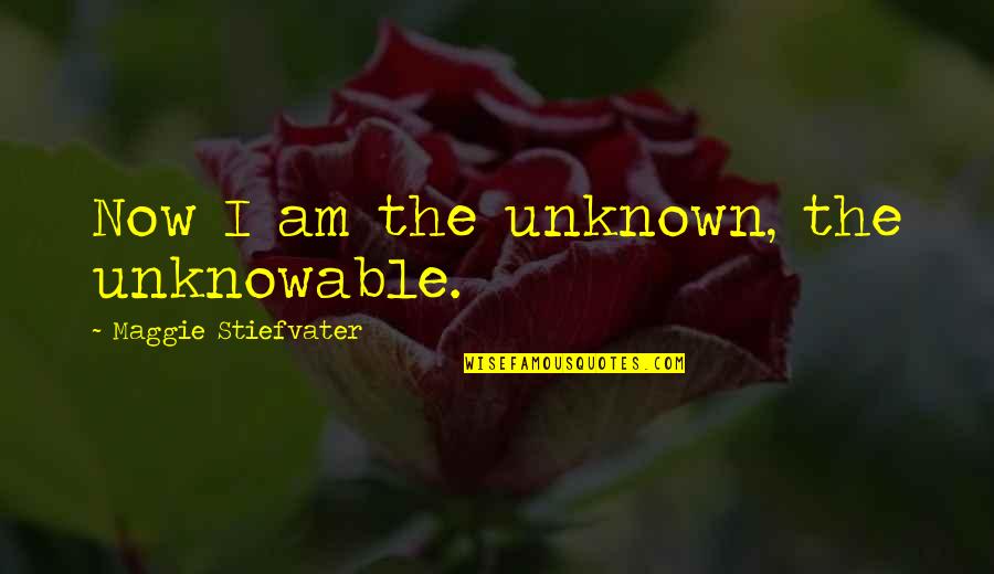 Azuka Star Quotes By Maggie Stiefvater: Now I am the unknown, the unknowable.