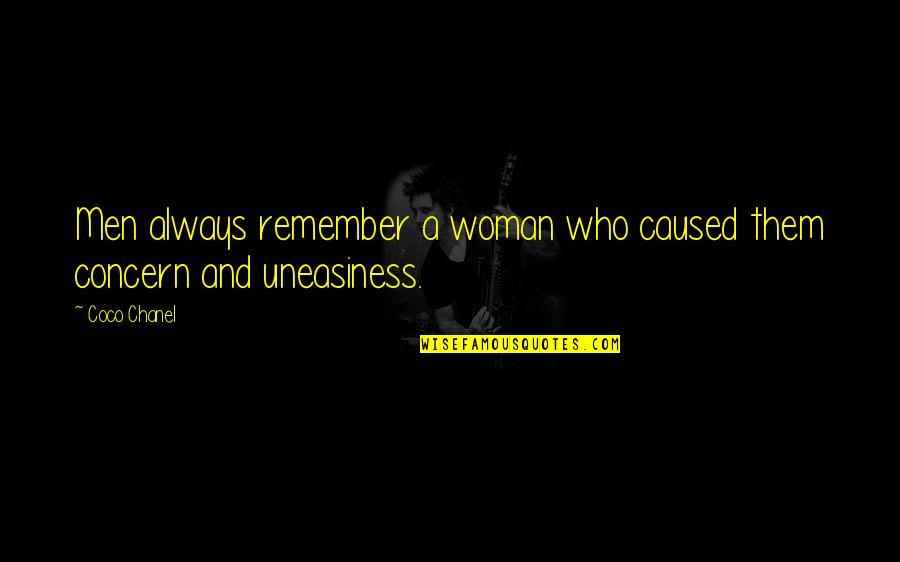 Azurely Brandt Quotes By Coco Chanel: Men always remember a woman who caused them