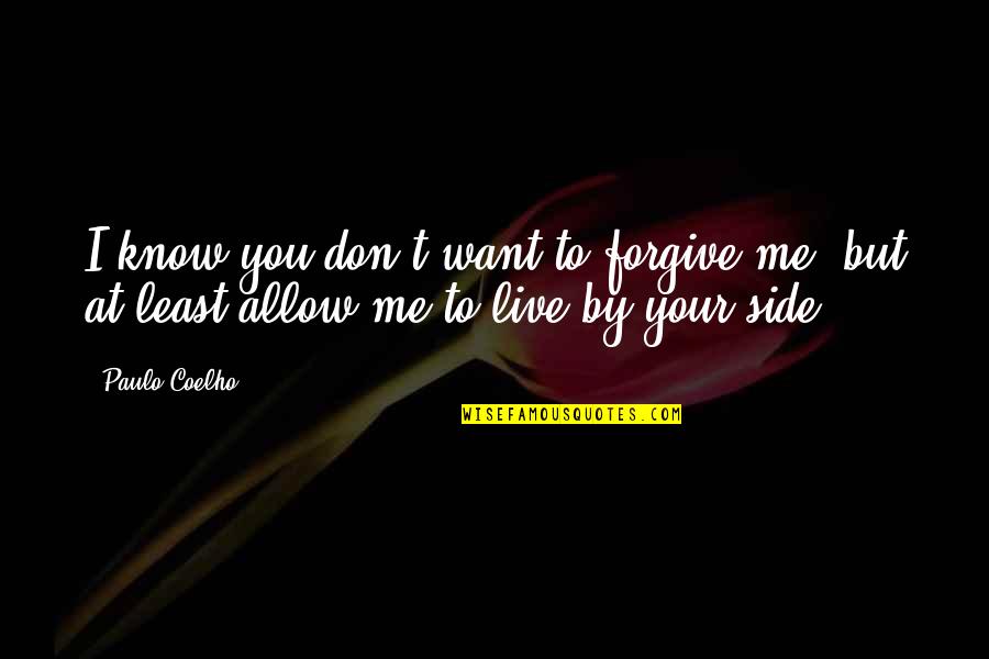 Azuzar Quotes By Paulo Coelho: I know you don't want to forgive me,
