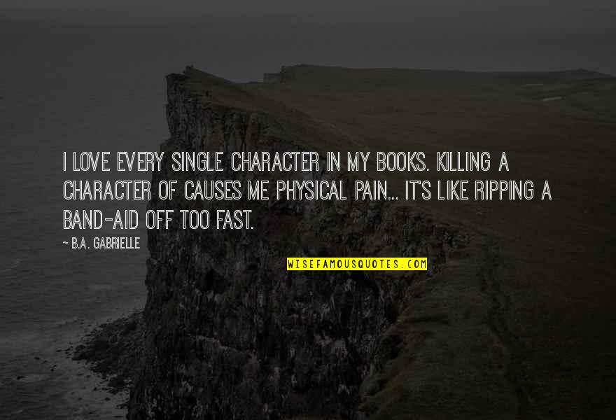 B.a.p.s Quotes By B.A. Gabrielle: I love every single character in my books.
