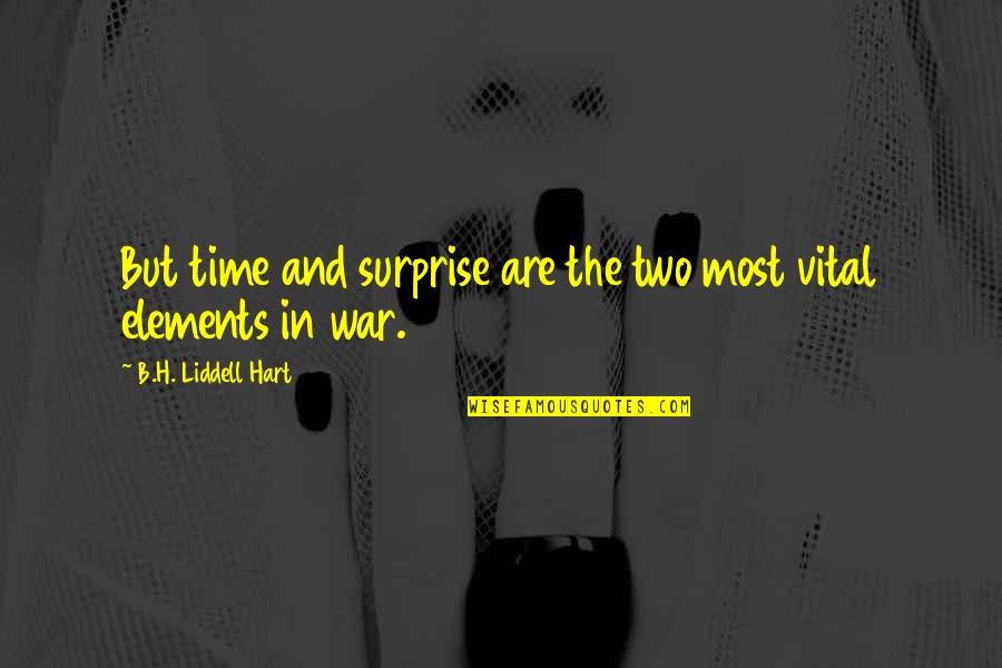 B. H. Liddell Hart Quotes By B.H. Liddell Hart: But time and surprise are the two most