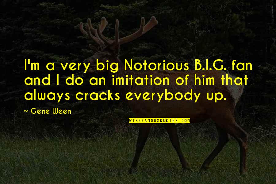 B.i.g Quotes By Gene Ween: I'm a very big Notorious B.I.G. fan and