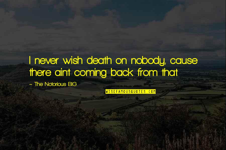 B.i.g Quotes By The Notorious B.I.G.: I never wish death on nobody, cause there