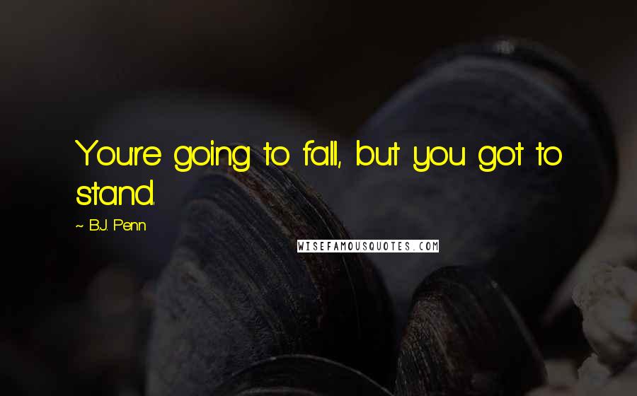 B.J. Penn quotes: You're going to fall, but you got to stand.