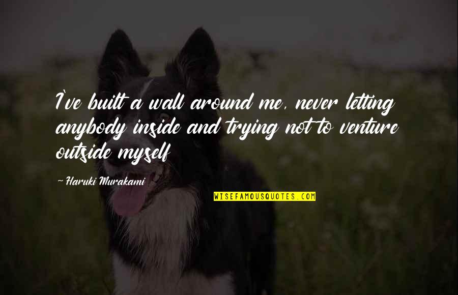 B Q Wall Quotes By Haruki Murakami: I've built a wall around me, never letting B Q Wall Quotes By Haruki Murakami: I've built a wall around me, never letting