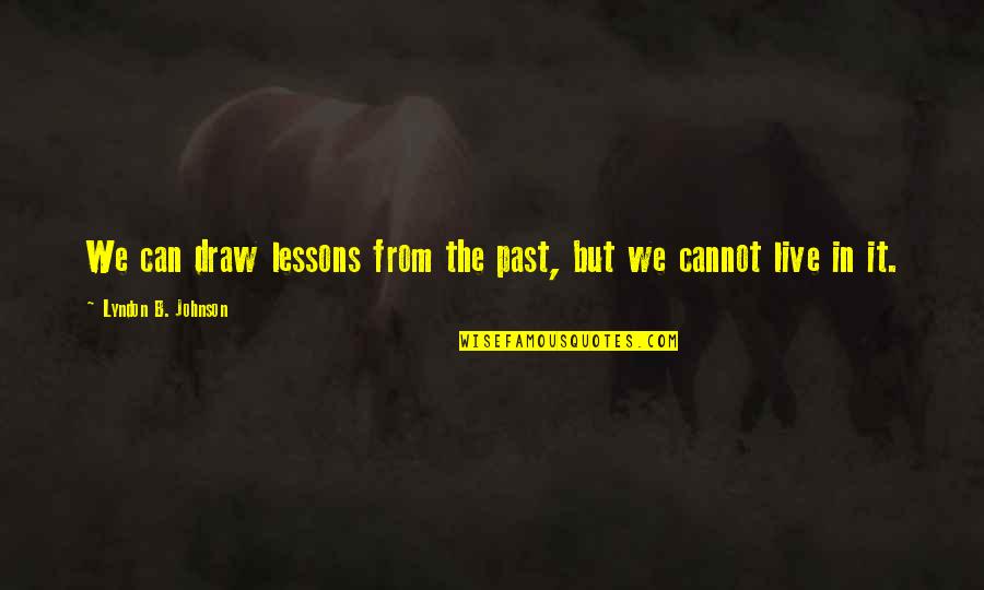 B.s. Johnson Quotes By Lyndon B. Johnson: We can draw lessons from the past, but