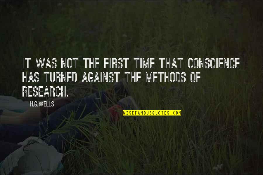 B1a4 Cnu Quotes By H.G.Wells: It was not the first time that conscience