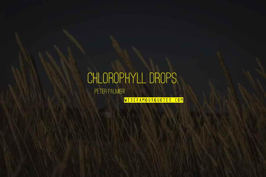 B210 Quotes By Peter Palmieri: Chlorophyll drops.