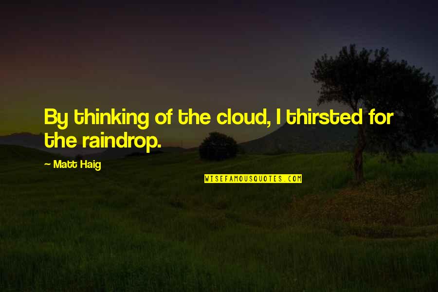 B3gnt3 Quotes By Matt Haig: By thinking of the cloud, I thirsted for