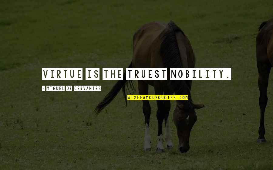B3shark Quotes By Miguel De Cervantes: Virtue is the truest nobility. B3shark Quotes By Miguel De Cervantes: Virtue is the truest nobility.