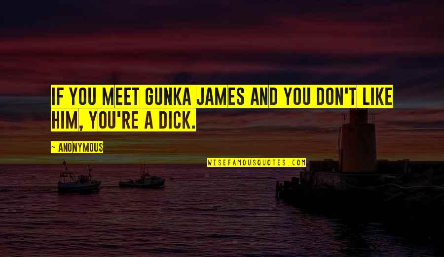Baako Quotes By Anonymous: If you meet Gunka James and you don't